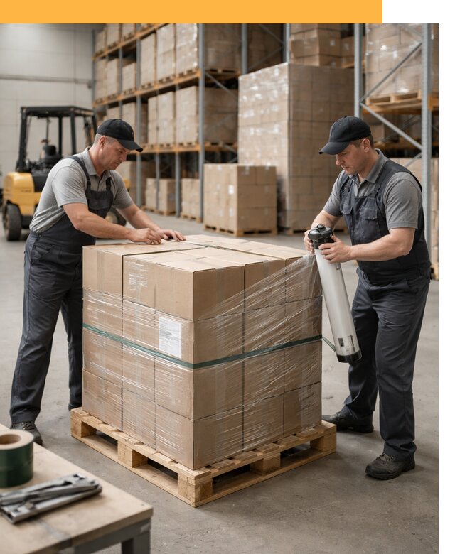 Упаковка и паллетирование грузов от 3740 руб: защита и крепление