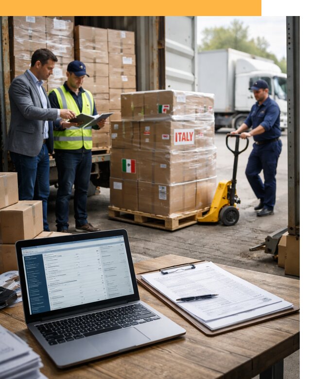 Доставка грузов из Италии: морские и авиаперевозки от 19235